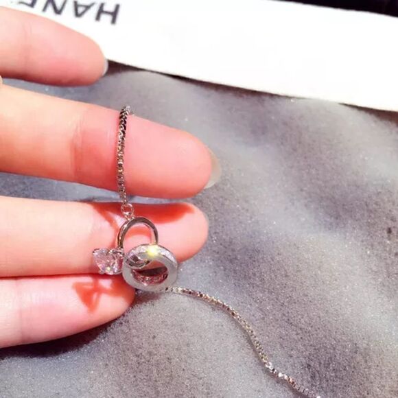 Cute Ring Crystal Charm Bracelet - Picture 1 of 6